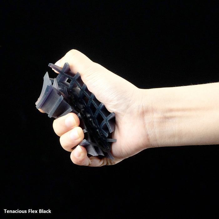 Flexibility test on 3D printed samples by squeezing it with hands