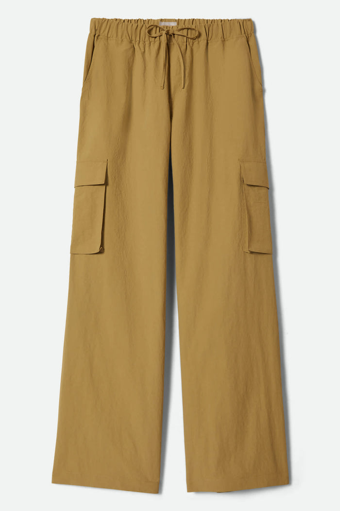 Women's The Jett Lightweight Cargo Wide Leg Pant in the color Olive Stone - Front Product View