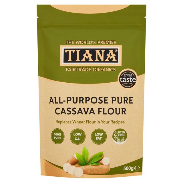 TIANA Fairtrade Organics Gluten-Free All-Purpose Cassava Flour 500g