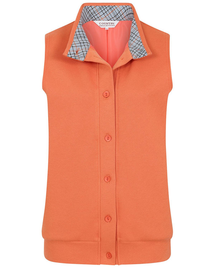 Torquay Cowl Neck Trimmed Ladies Leisure Gilet - Image 2 - Country Collection