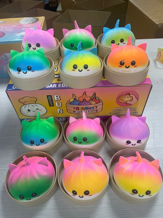 Unicorn Rainbow Mystery Dumpling Dough Fill Squish Toy