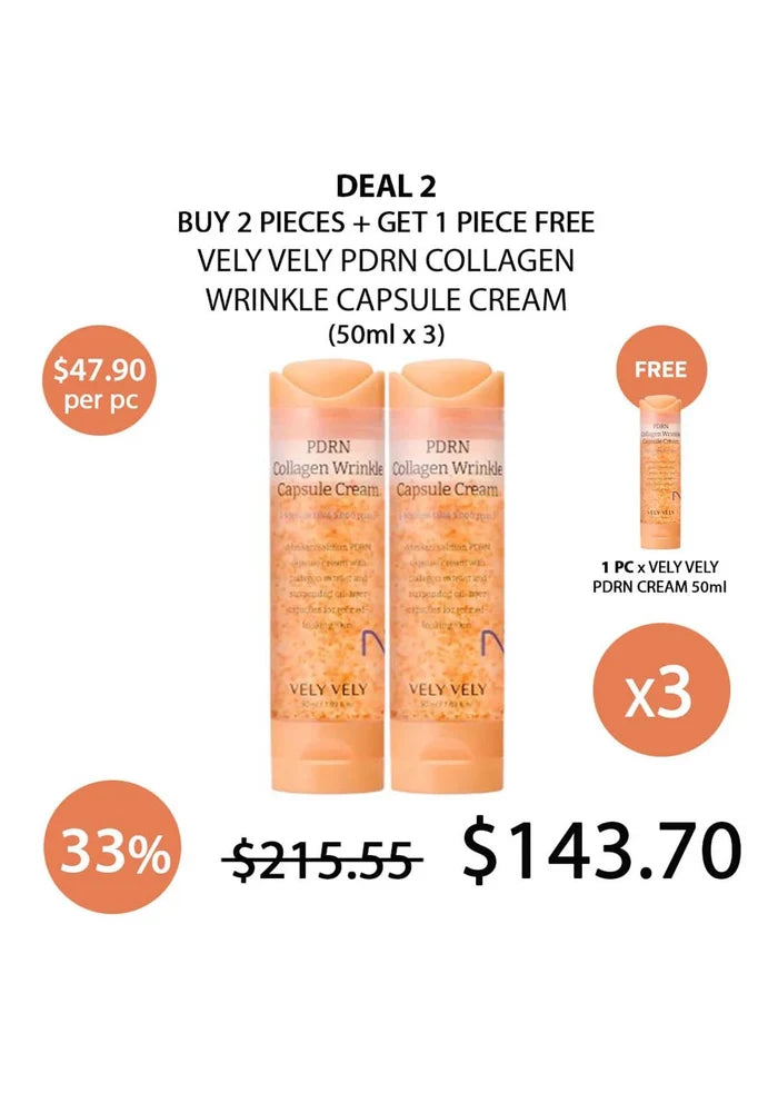 (BUY 2+1 FREE) VELY VELY PDRN COLLAGEN CREAM
