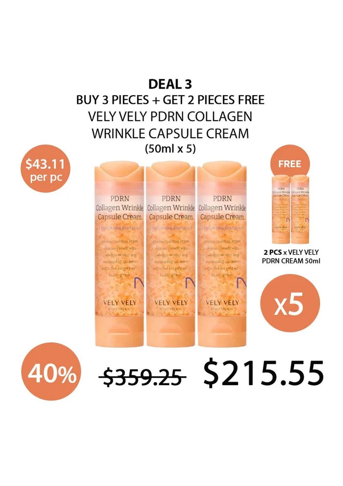 (BUY 3+2 FREE) VELY VELY PDRN COLLAGEN CREAM