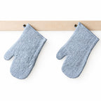 Washed Linen Oven Mitt: Indigo / Single