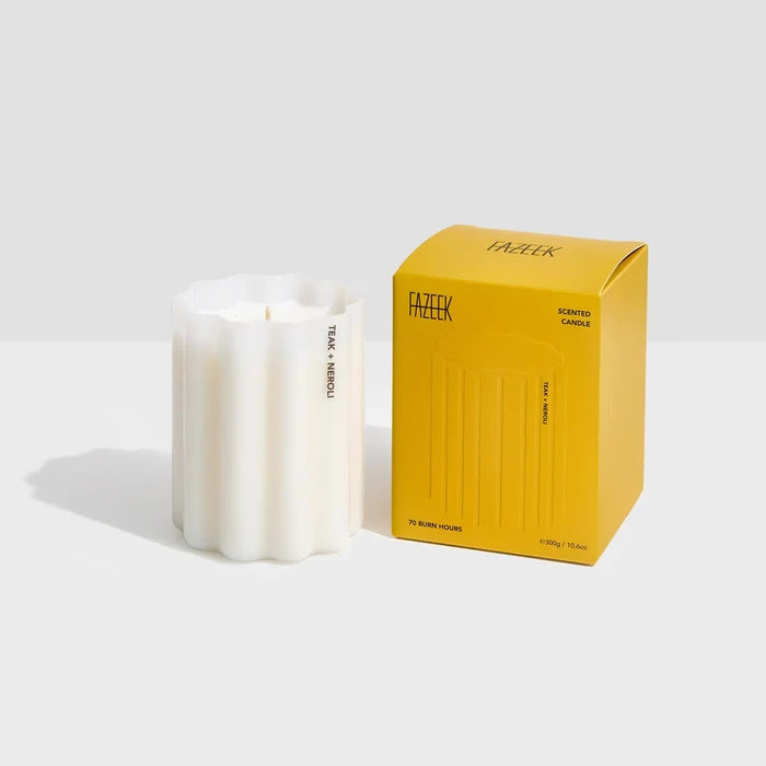 WAVE CANDLE in Teak + Neroli from Fazeek