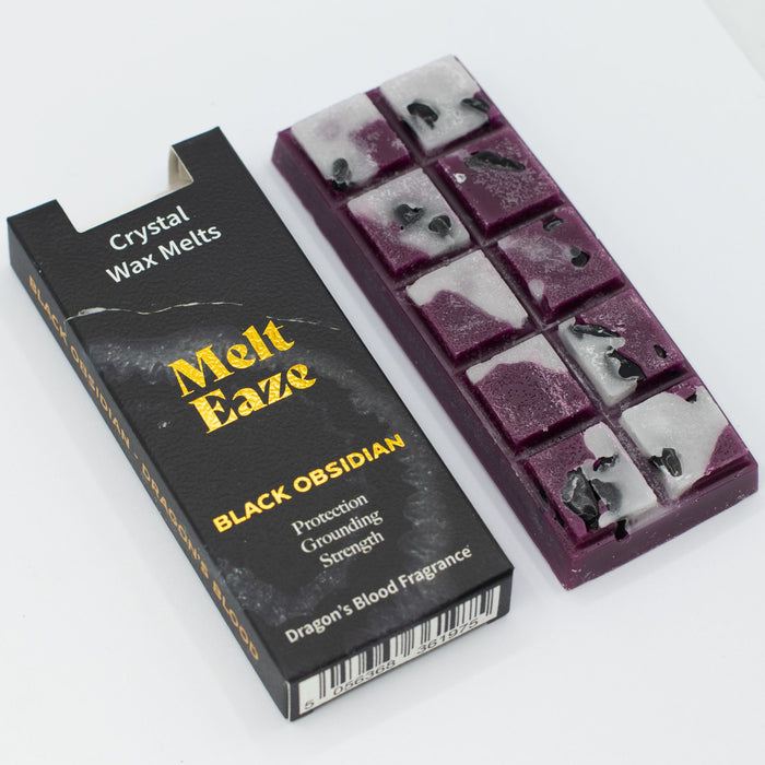Wax Melts Bar fragrance Dragons Blood With Black Obsidian Gemstone Chips