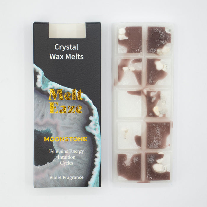 Wax Melts delicate violet fragrance with Moonstone gemstone chips