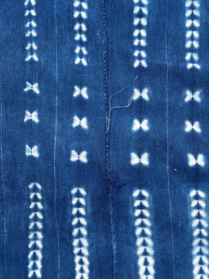 West African Mali Shibori Indigo Throw XXIII