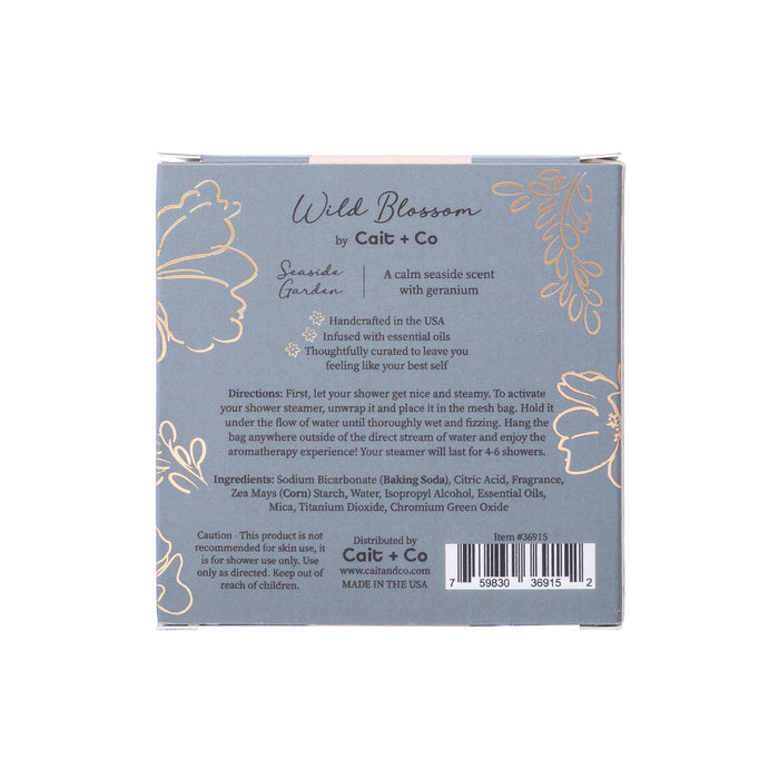 Wild Blossom Shower Steamer - Calm Seaside & Geranium