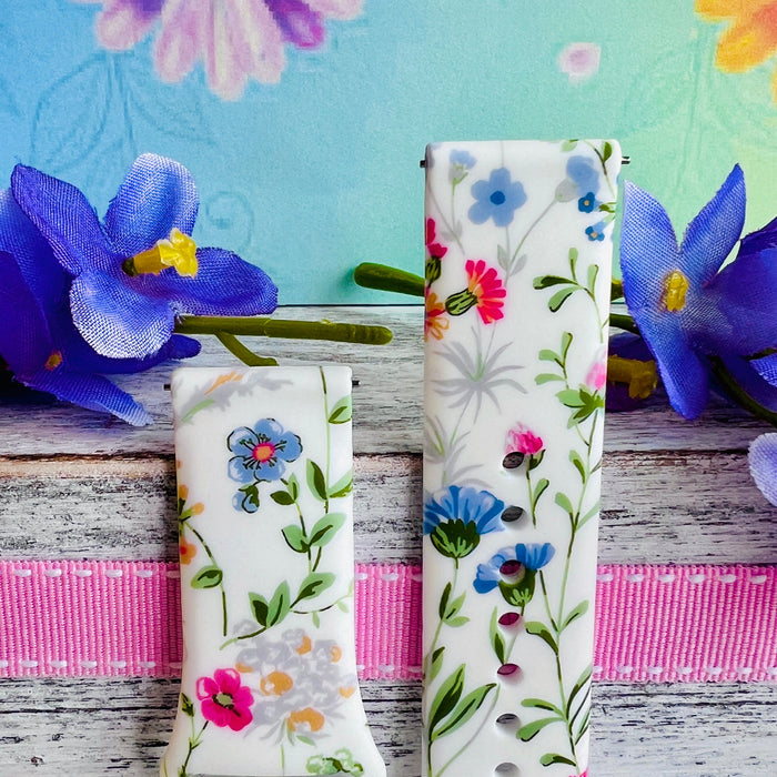 Wildflower's  Print Silicone Band For Fitbit Versa 1/2