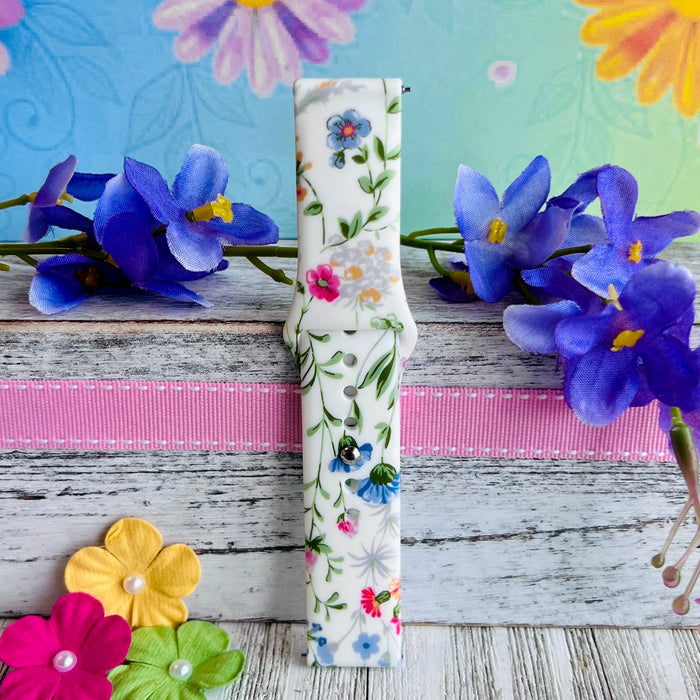 Wildflower's  Print Silicone Band For Fitbit Versa 1/2