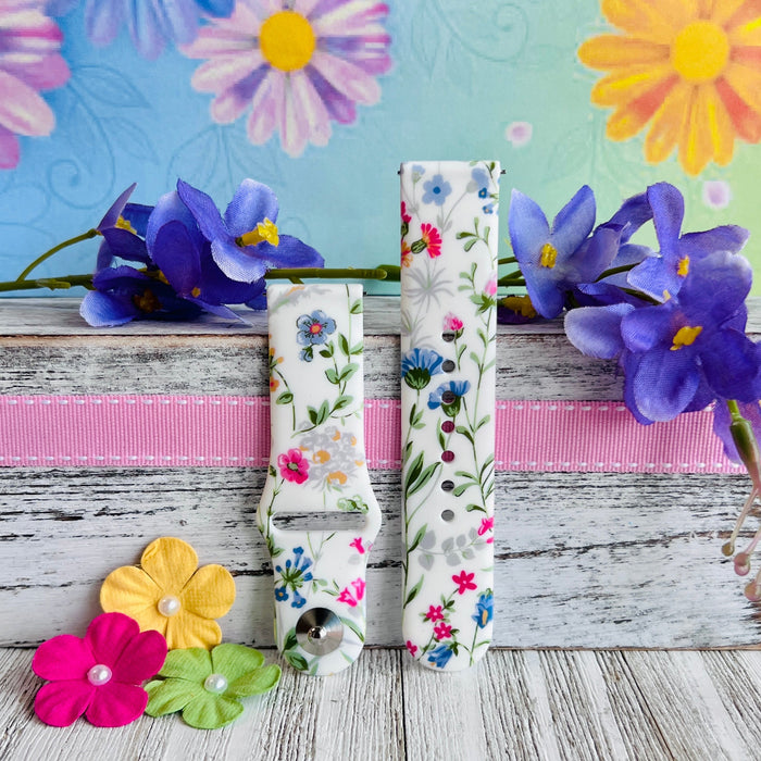 Wildflower's  Print Silicone Band For Fitbit Versa 1/2