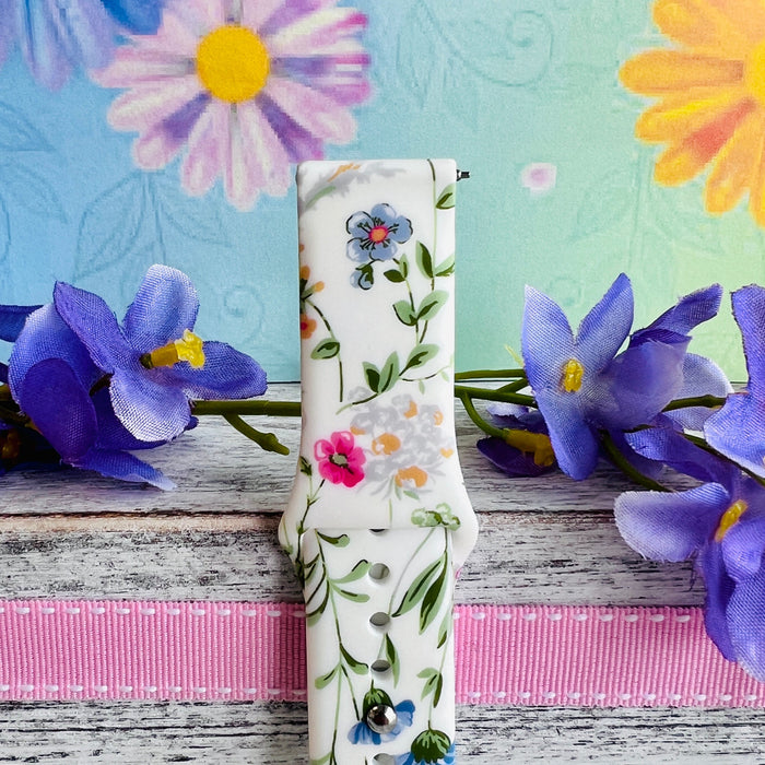 Wildflower's  Print Silicone Band For Fitbit Versa 1/2