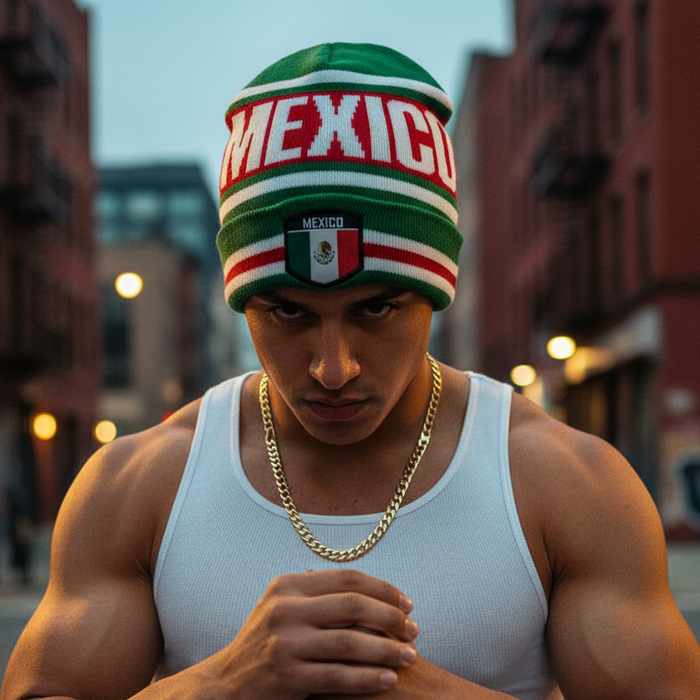 Winter Mexico Heritage Beanie – Wholesale 1 Dozen | Warm Knit Hat