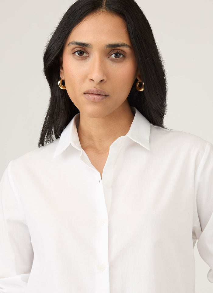 Women's Cotton Shirt in White