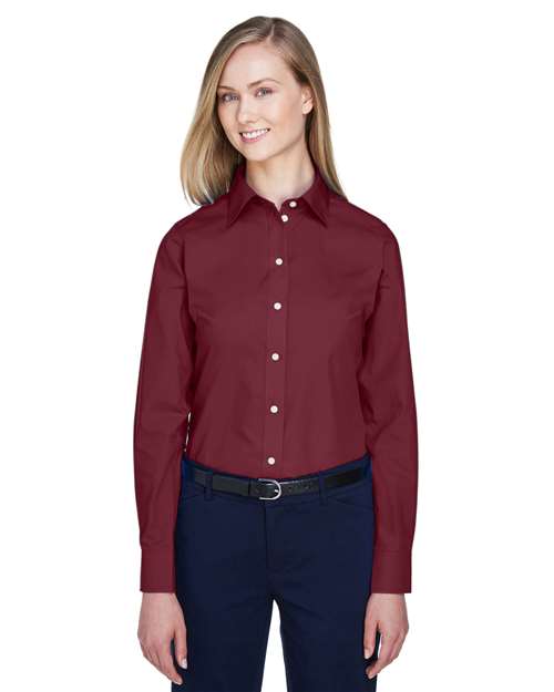 Women's Crown Collection® Broadcloth Woven Dress Shirt