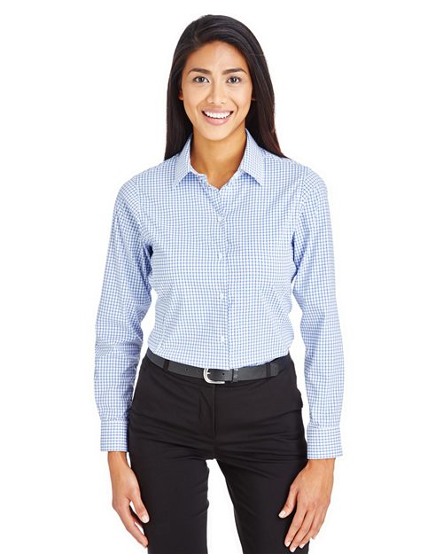 Women's CrownLux Performance® Micro Windowpane Woven Dress Shirt