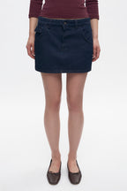 Women's Denim Mini Skirt in Rinse