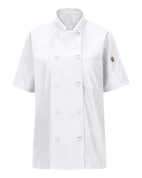 Women's Mimix™ Short Sleeve Chef Coat with OilBlok