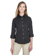 Women's Perfect Fit™ Three-Quarter Sleeve Stretch Poplin Dress Shirt