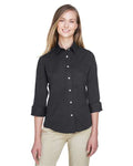 Women's Perfect Fit™ Three-Quarter Sleeve Stretch Poplin Dress Shirt