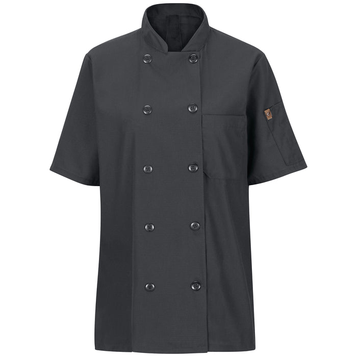 Women's Short Sleeve Chef Coat with OilBlok and MIMIX