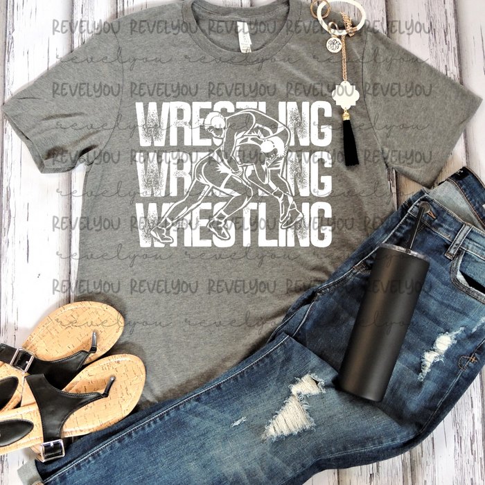 Wrestling Wrestlers (white) - PNG