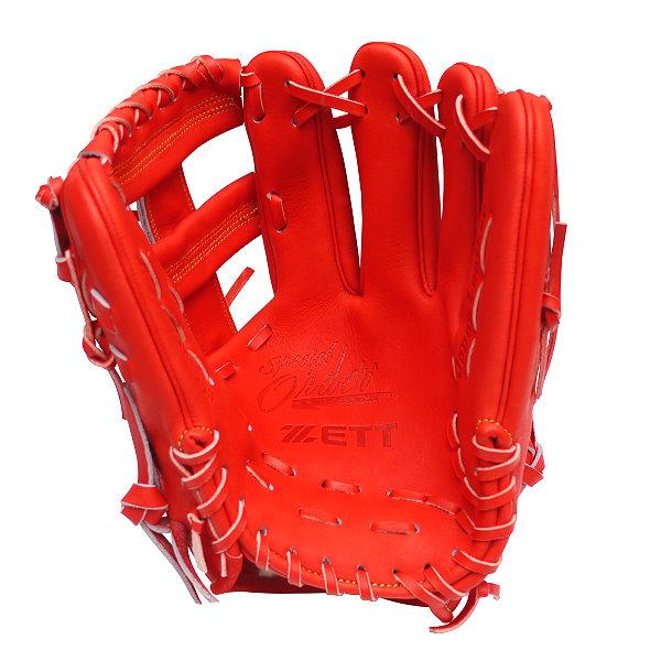 ZETT Pro Japan Steerhide 11.75 inch Infielder Glove - Red #7