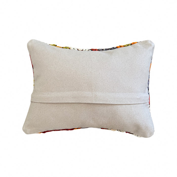 Zinc Handmade Turkish kilim pillow cover made with vintage rugs 9x12